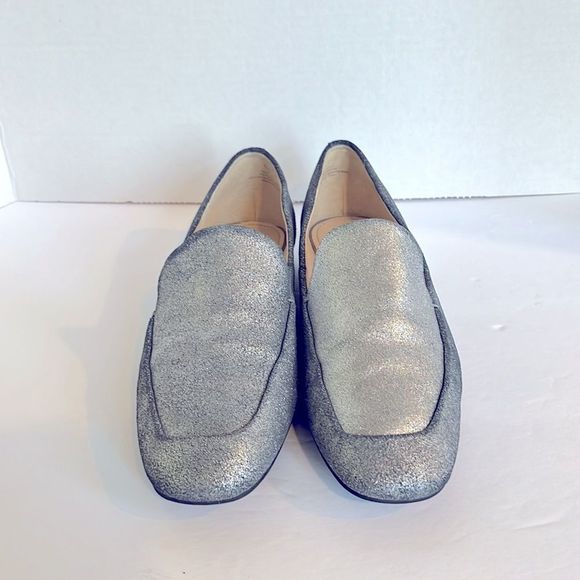 NINE WEST Silver Sparkle Loafer with Silver Heel-Size 9.5 - Picture 3 of 8